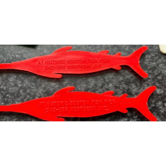 Vintage 1978 Lot of 7 Jimmy's Harbor Side Restaurant Boston Swizzle Stick Drink - Picture 8 of 10